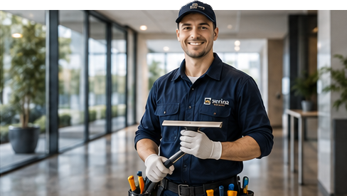 serina facility Mitarbeiter im Hausmeisterservice